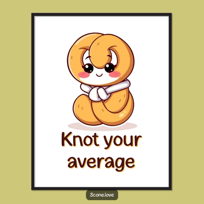 Funny Pretzel Knot Poster - Hilarious Motivational Wall Art Gift!