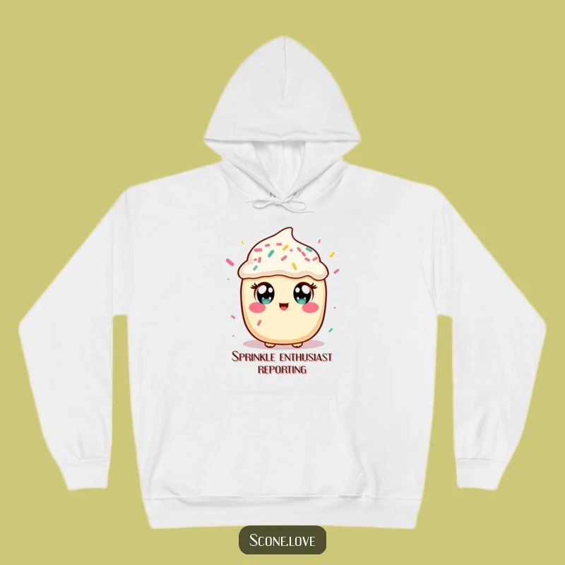 Cozy Funny Kawaii Scone Hoodie: Sprinkle Catcher Warm Funny Gift