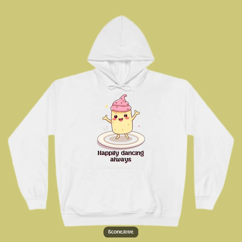 Cozy Funny Scone Happy Dance Hoodie: Warm Celebration Funny Gift