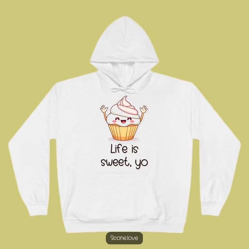 Funny Cheerful Cupcake Hoodie: Cozy Sweetness, Wonderful Funny Gift for Cold Days!