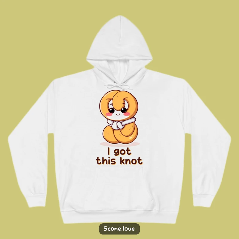 Funny Determined Pretzel Hoodie - Cozy Comfort with a Hilarious Twist!