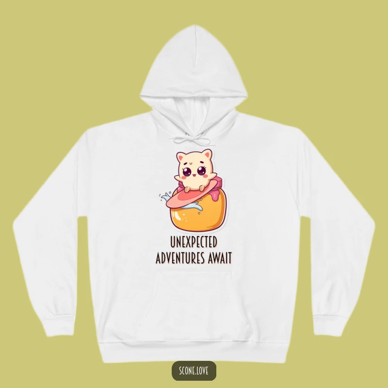 Funny Scone Surfing Jam Hoodie - Cozy Breakfast Apparel