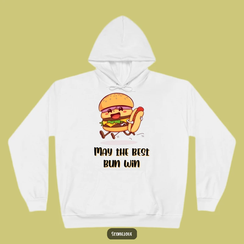 Funny Hamburger Vs Hot Dog Sweatshirt - Cozy Foodie Race Hoodie Gift!