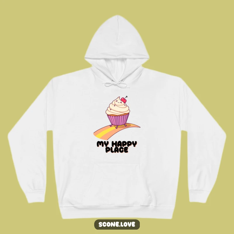 Funny Cupcake Rainbow Slide Hoodie - Cozy & Hilarious Comfort Gift