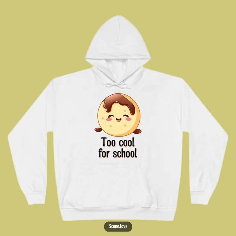 Funny Donut Wink Chocolate Drizzle Hoodie - Cozy Sweatshirt for Sweet Treat Fans