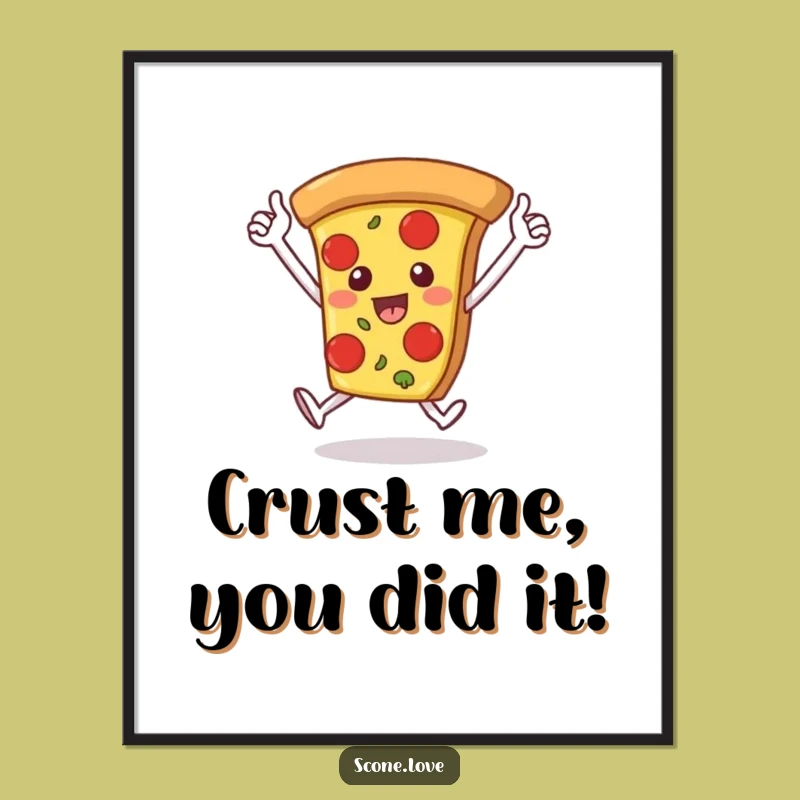 Free Printable Wall Art: Pizza Victory Lap - Fun & Quirky Downloadable Decor