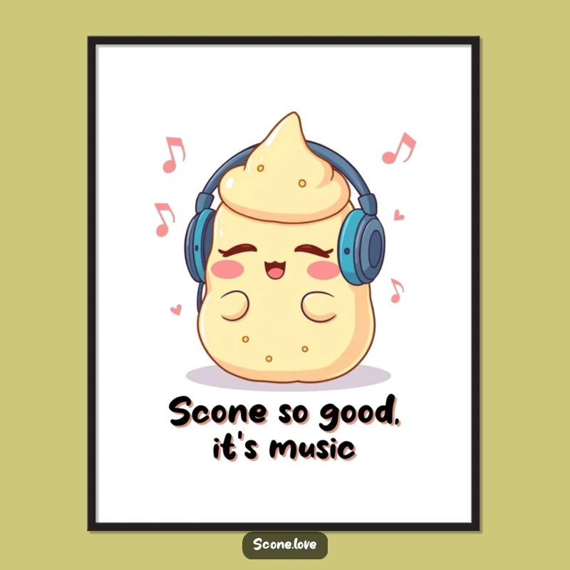 Free Printable Music Scone Wall Art - Funky Downloadable Gift for Music Lovers!