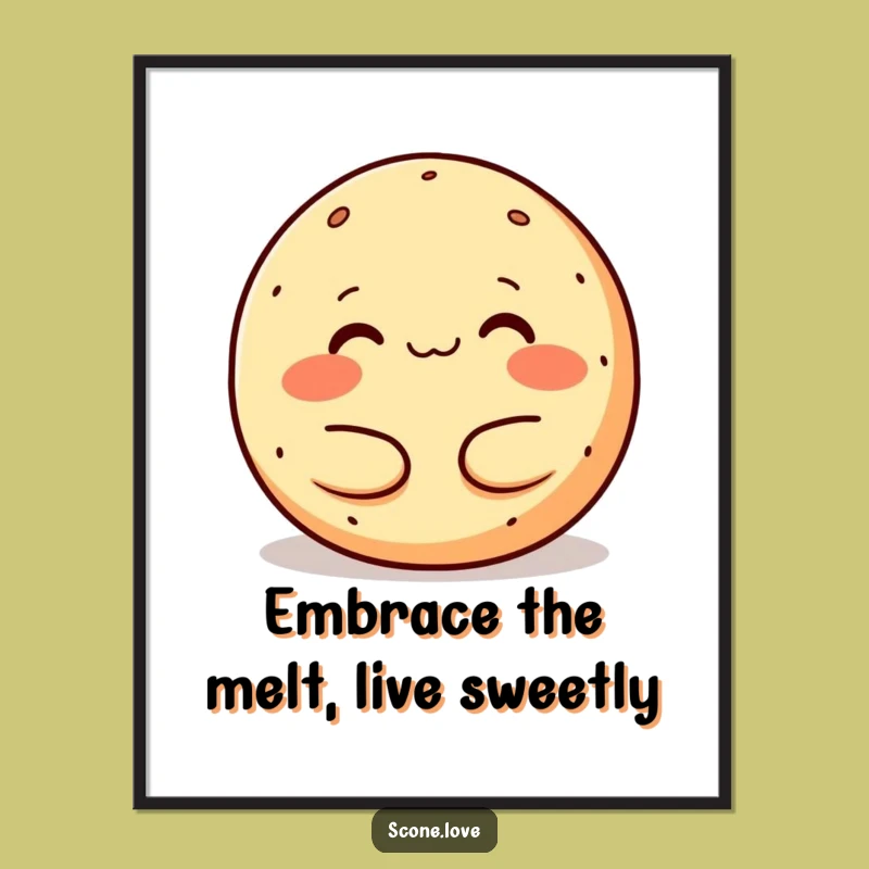 Free Printable Wall Art: Funny Melting Donut Cozy Embrace Downloadable Art!