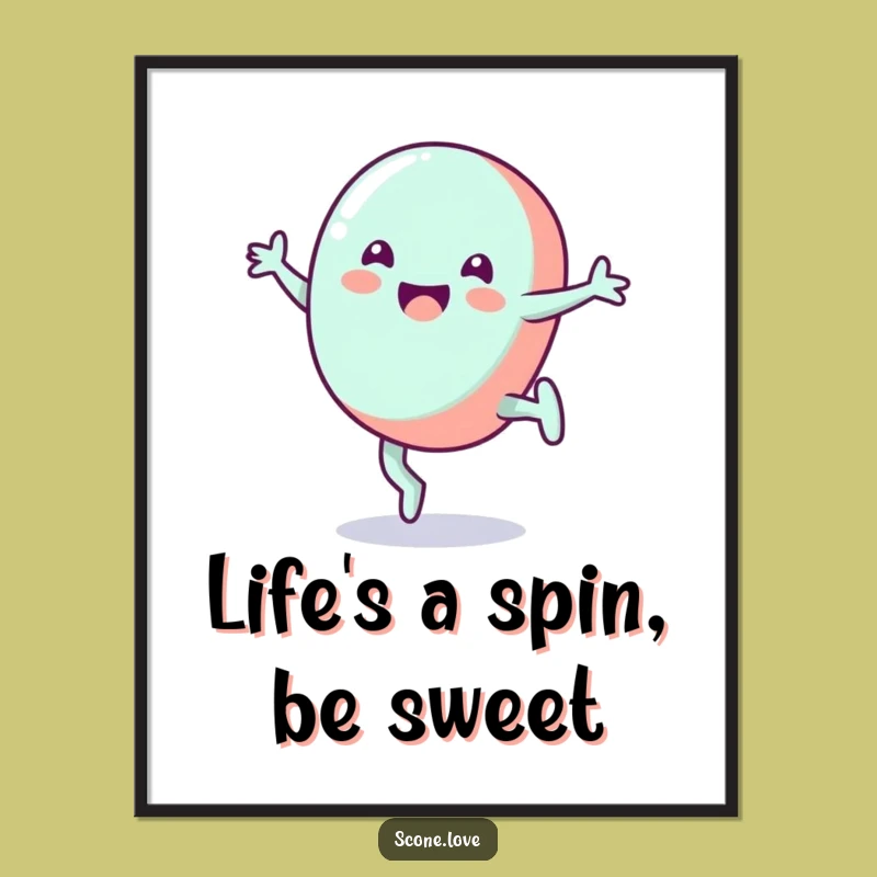 Free Printable Candy Wall Art: Cartwheeling Sweet Decor Downloadable DIY