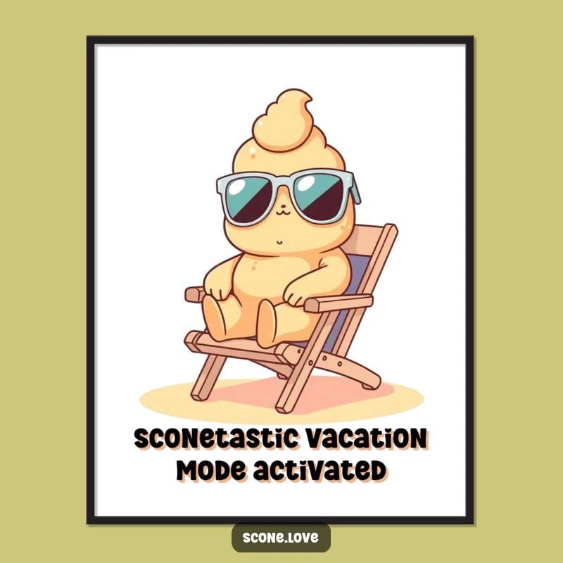 Funny Free Printable Wall Art: Lounging Scone - Hilarious Downloadable Decor Gift