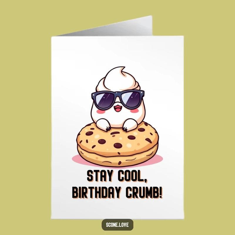Free Printable Birthday Card: Cool Scone Sunglasses, Funky Downloadable Gift for Chill Vibes