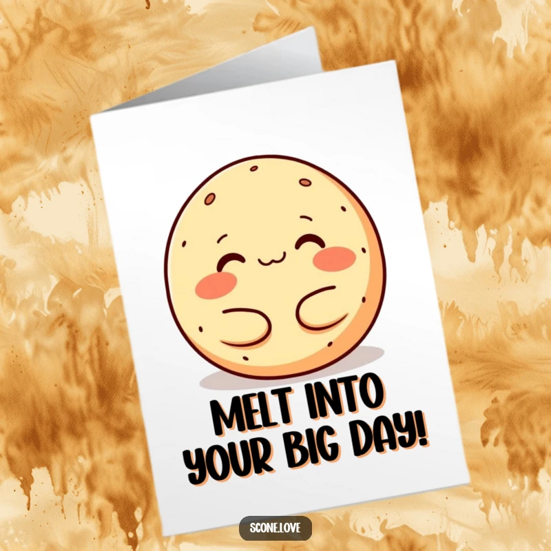 Funny Free Printable Birthday Card featuring a happy donut melting into a hug, conveying warmth and celebration.