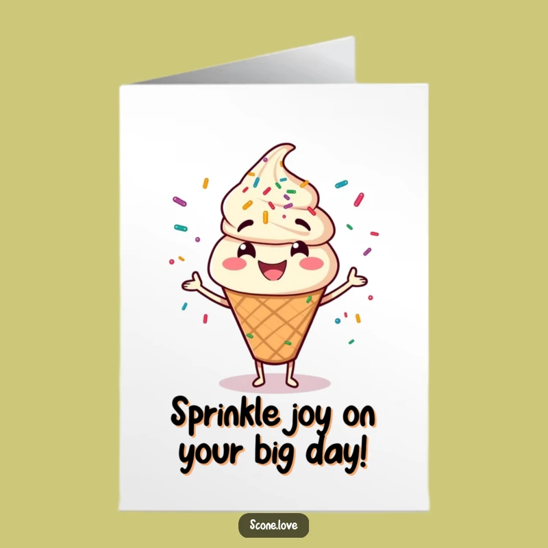 Free Printable Birthday Card Scone Character Juggling Sprinkles Funny Downloadable Gift