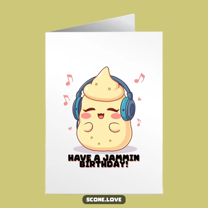 Free Printable Music Scone Birthday Card - Funky Downloadable Gift!