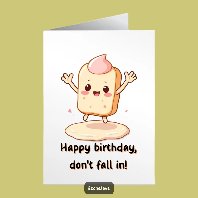 Funny Free Printable Bday Card: Scone Leaps Over Frosting, Gift!