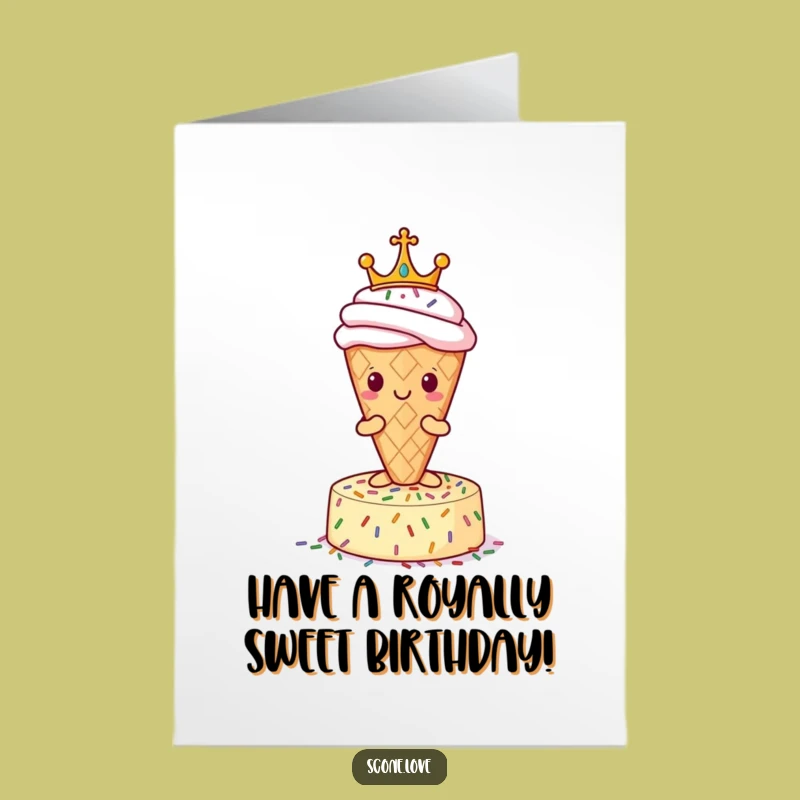 Free Printable Royal Scone Birthday Card: Crowned Treat DIY Gift
