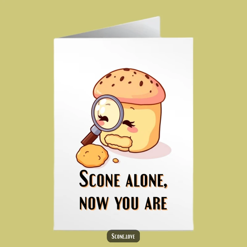 Free Printable Scone Birthday Card: Funny Detective Scone Downloadable Gift