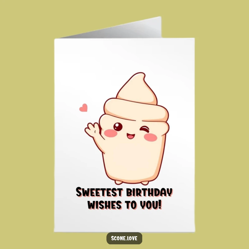 Free Printable Shy Scone Birthday Card - Sweet & Funny Downloadable Gift!