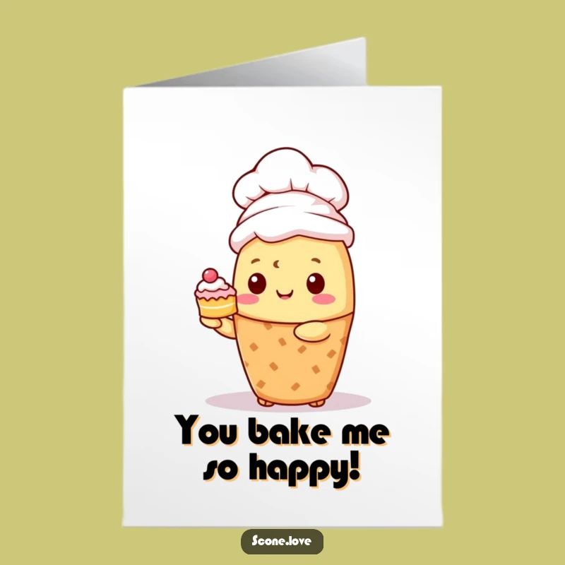 Free Printable Chef Scone Birthday Card: Funny Downloadable Gift for a Culinary Celebration