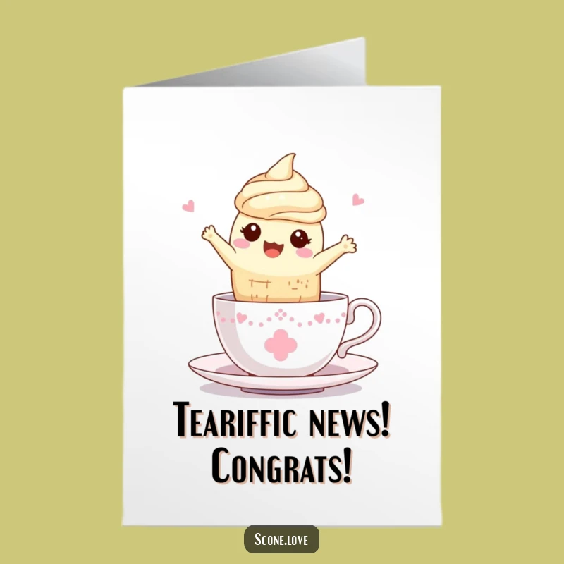 Free Printable Scone Tea Party Card: Hilarious Downloadable Congratulations Gift for Any Occasion