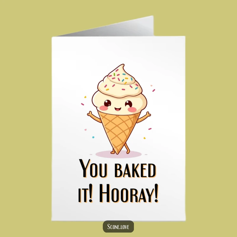 Free Printable Kawaii Scone Card: Hilarious Downloadable Congratulations Gift for Any Occasion