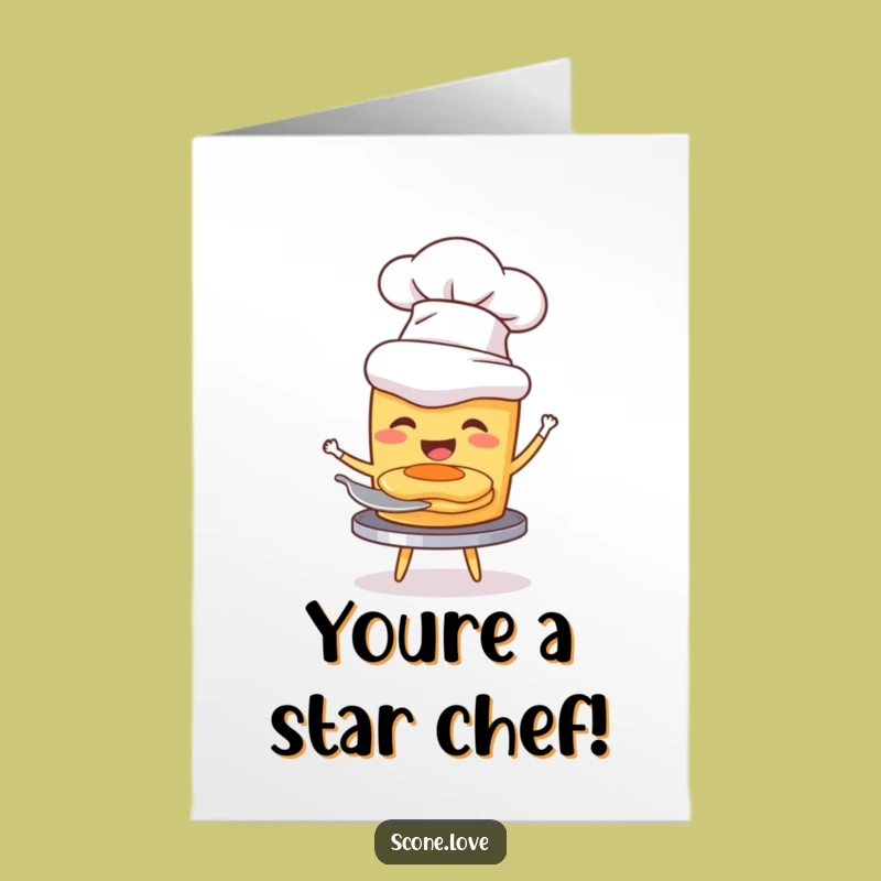Free Printable Congrats Card: Chef Scone Celebrates Your Success!