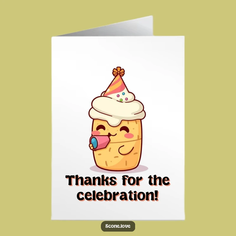 Free Printable Scone Thank You Card: Funny Noisemaker Downloadable Gift