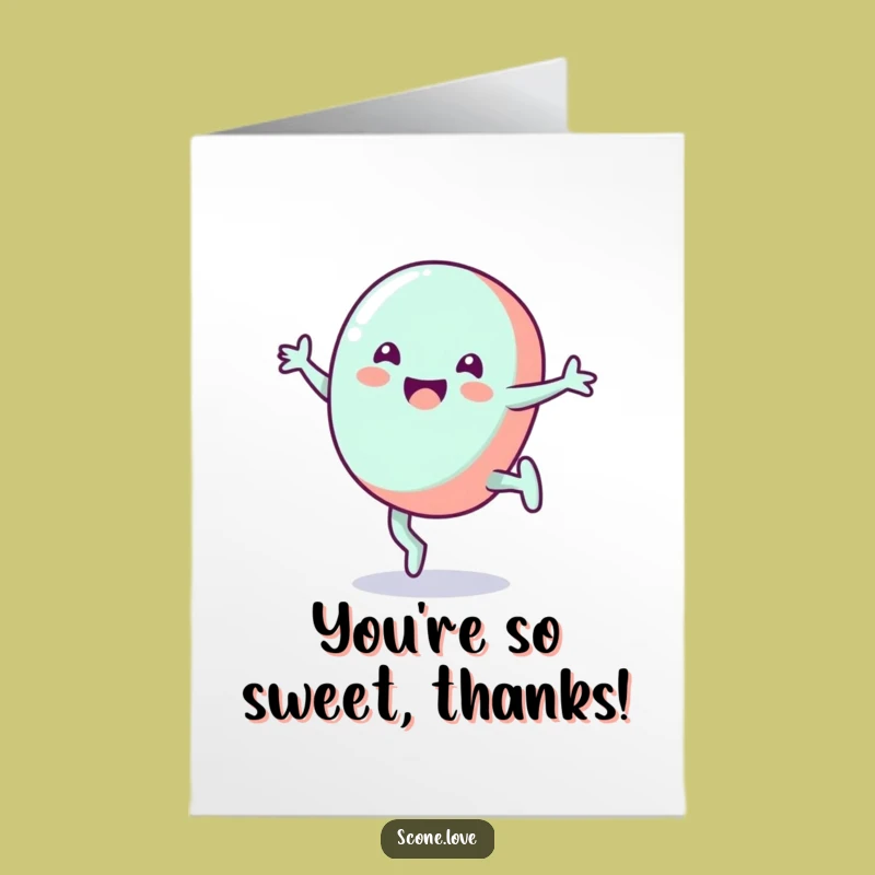 Free Printable Thank You Candy Card: Cartwheeling Gratitude Downloadable Gift
