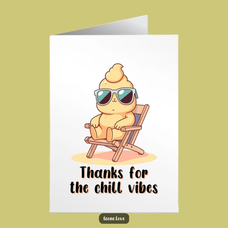 Free Printable Thank You Card: Scone's Beach Vibes - Humorous Downloadable Gift