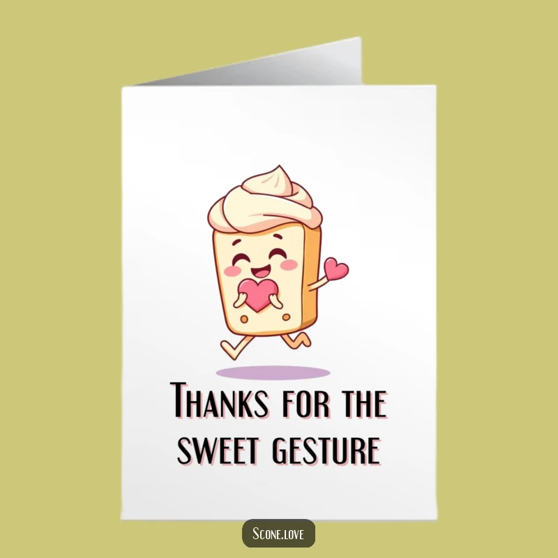 Free Printable Happy Scone Thank You Card - Funny Food Joyful Heart
