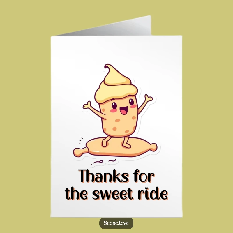 Thanks Free Printable Card: Scone's Rolling Pin Wave, Downloadable Gift!