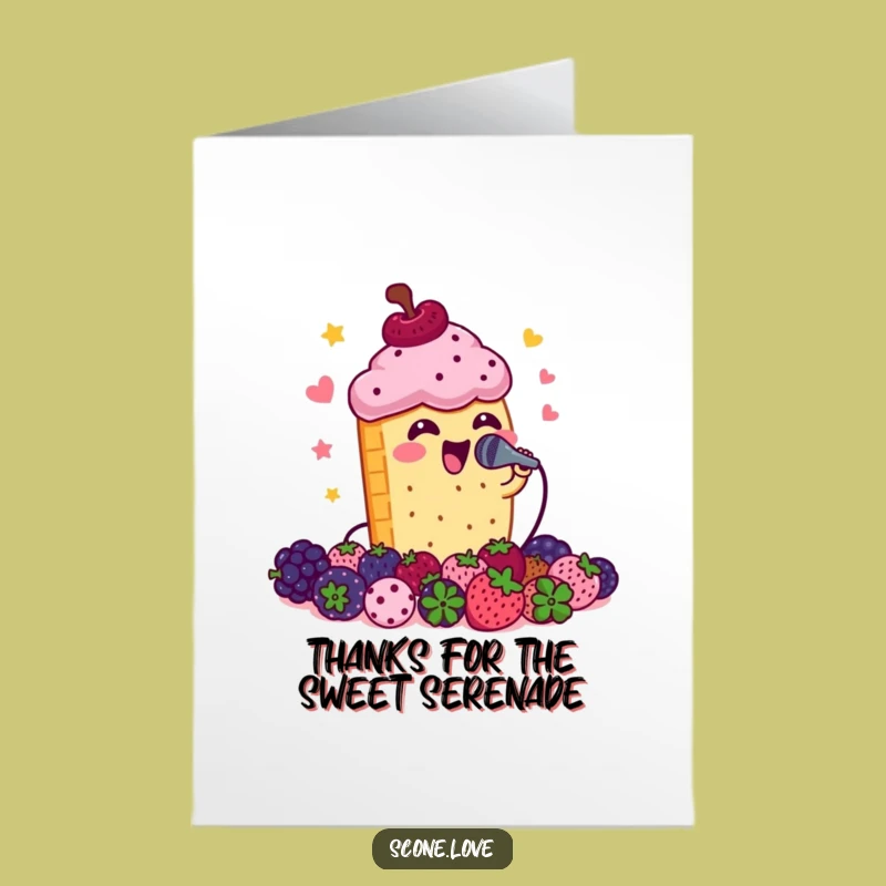 Free Printable Thank You Card: Scone's Serenade - Humorous Downloadable Gift