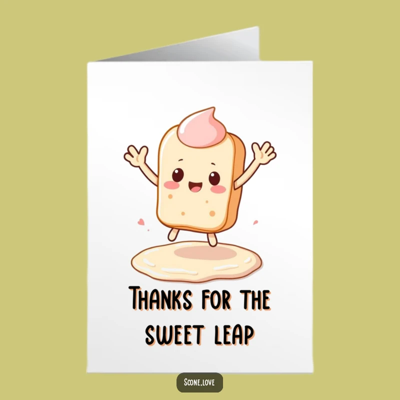 Thanks Free Printable Card: Scone's Sweet Leap, Perfect Downloadable Gift!