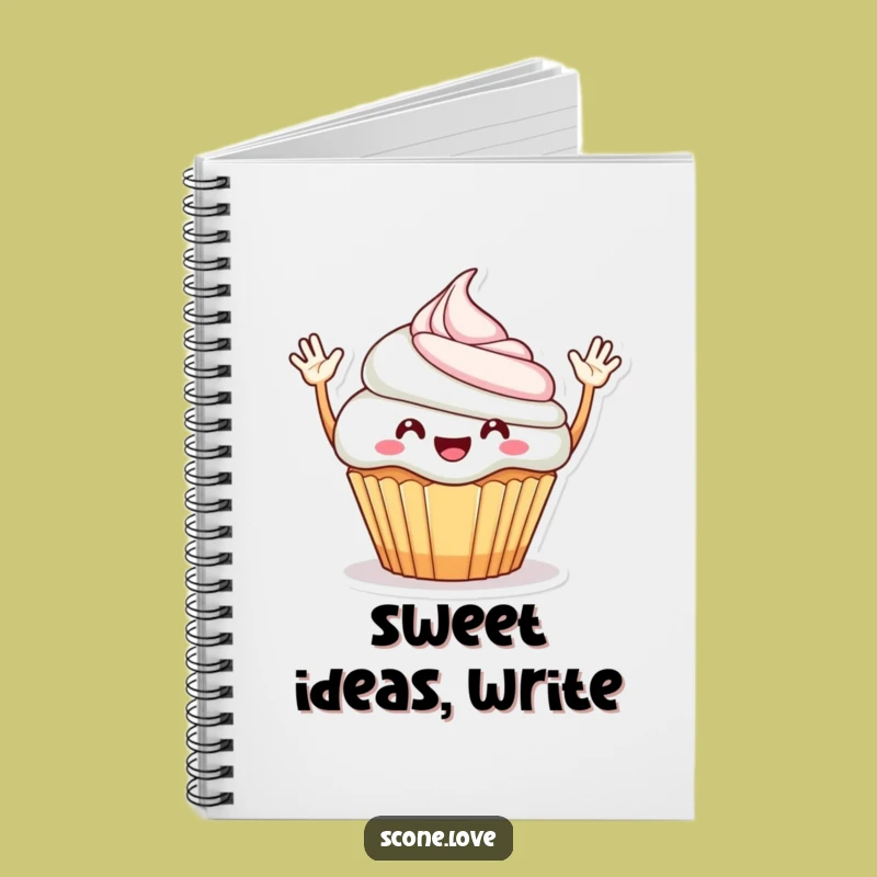 Funny Cheerful Cupcake Notebook: Jot Down Sweet Ideas, Ideal Funny Gift for Note-Takers!