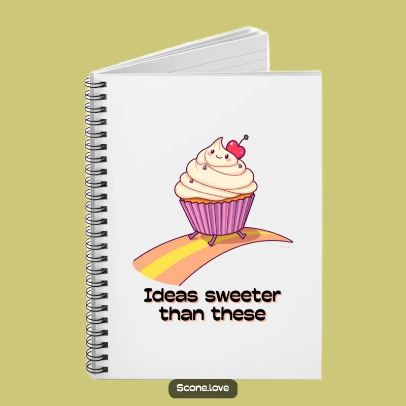 Funny Cupcake Rainbow Slide Notebook - Hilarious Journal for Creative Ideas