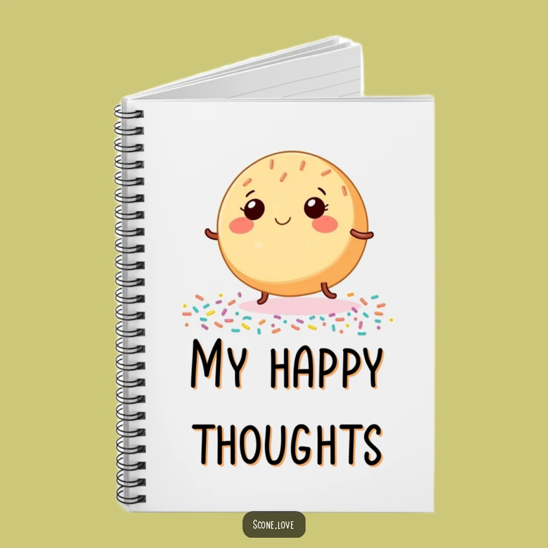 Funny Dancing Donut Notebook Jot Down Happy Ideas With Rhythm