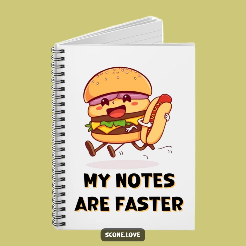 Funny Hamburger Hot Dog Race Notebook - Jot Down Ideas with Humor!