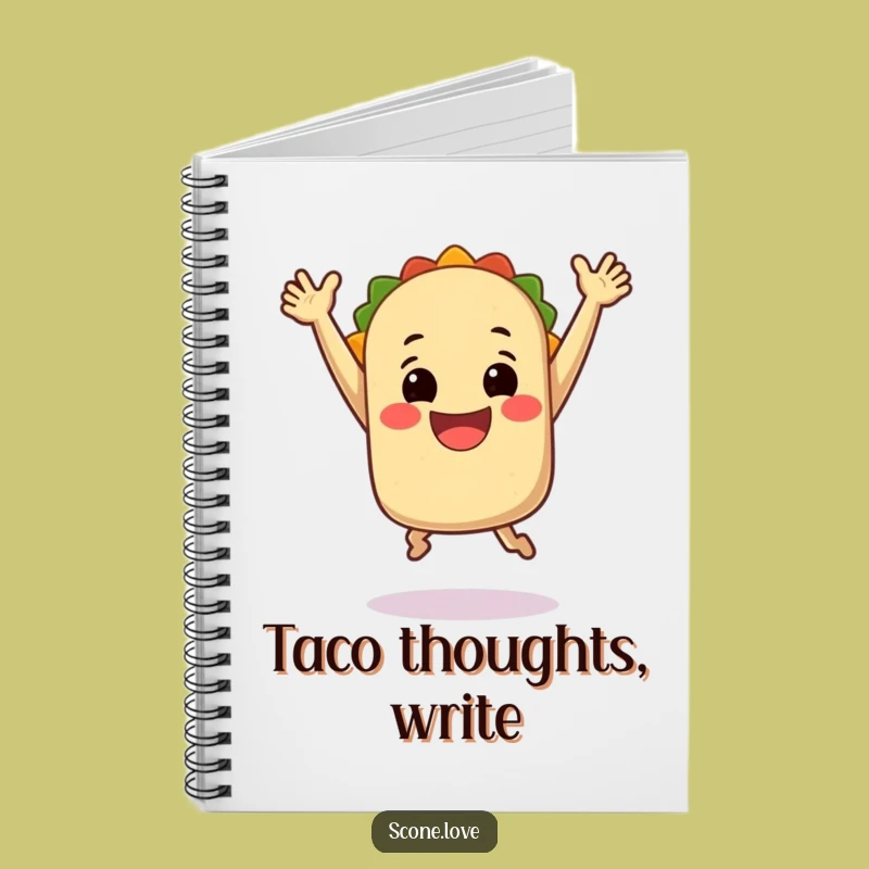 Funny Jumping Taco Notebook: Jot Down Fiesta Ideas, Ideal Funny Gift for Foodies!