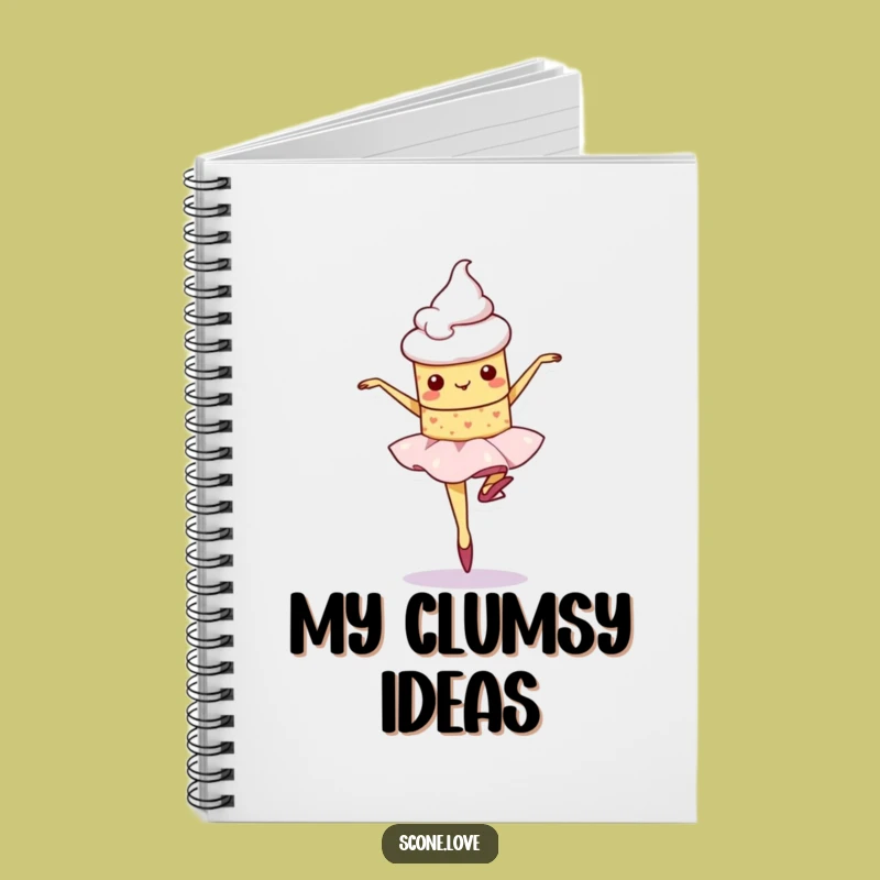 Funny Kawaii Scone Ballet Notebook - Dancer Journal