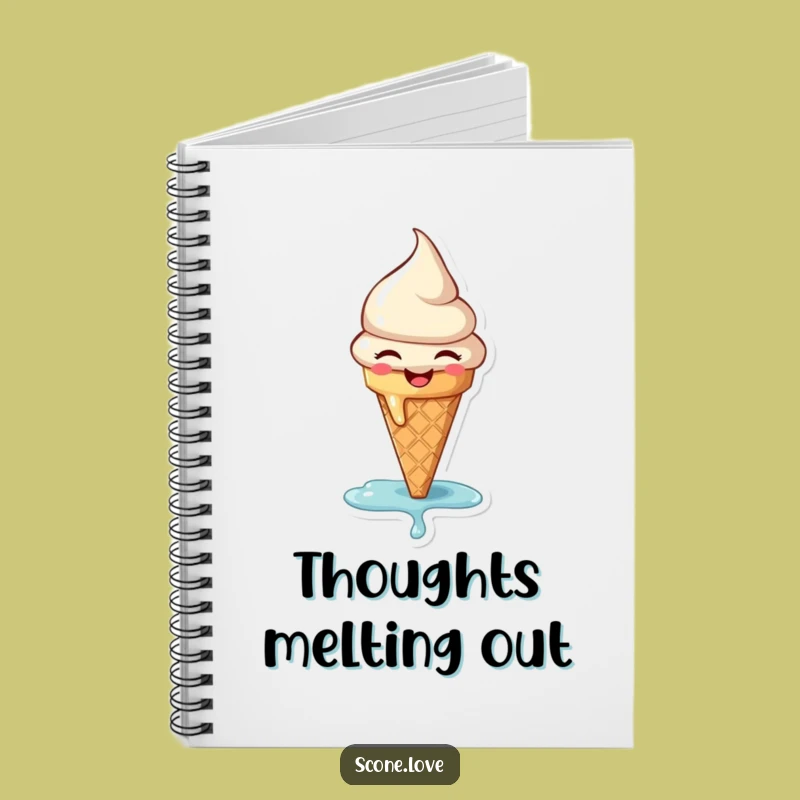 Funny Melting Ice Cream Notebook - Jot Down Sweet Ideas!