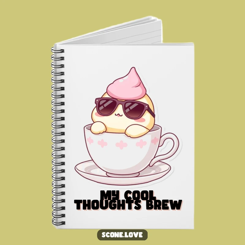 Funny Scone Cool Lounger Notebook - Journal Your Chill, Perfect Funny Gift