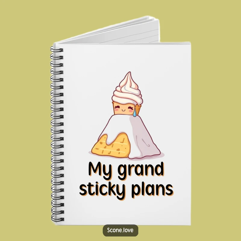 Funny Scone Cream Climb Notebook - Journal Your Efforts, Perfect Funny Gift