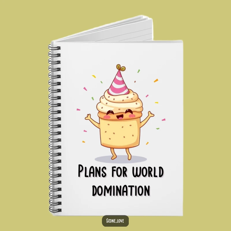 Funny Scone Party Hat Dancing Notebook: Jot Down Ideas with Hilarious Flair