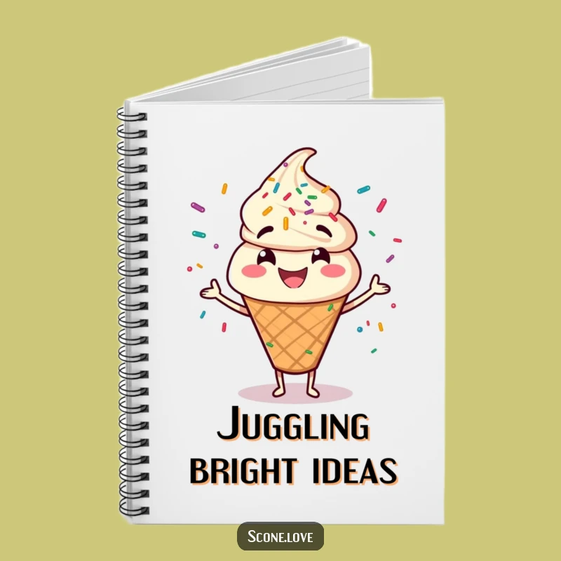 Funny Scone Sprinkle Juggler Notebook: Jot Down Ideas with a Smile