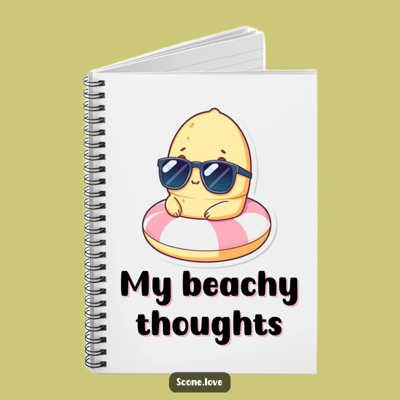 Funny Scone Beach Float Notebook: Jot Down Relaxed Ideas with Humor