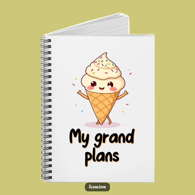 Funny Kawaii Scone Dancing Notebook: Jot Down Fun Ideas, A Perfect Scone Stationery Gift