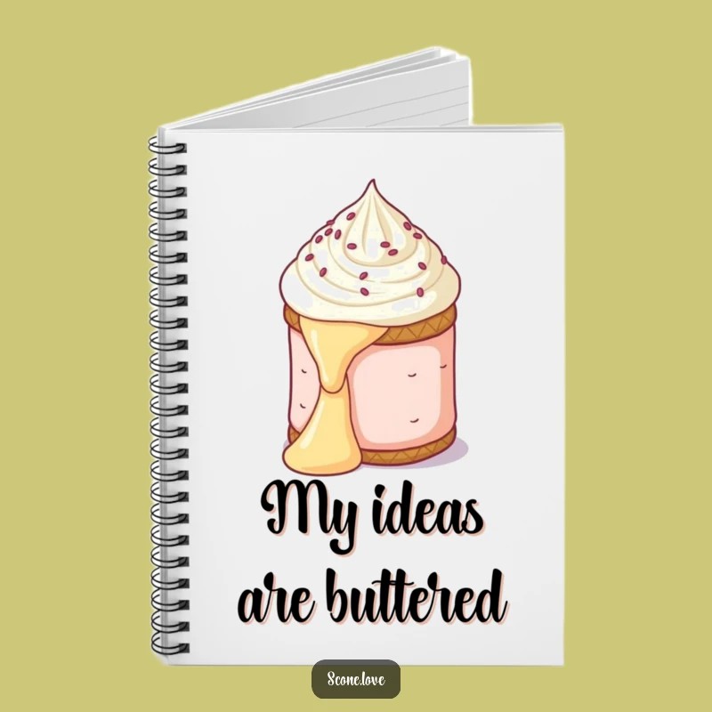 Funny Scone Butter Slide Notebook - Journal Your Laughs, Perfect Funny Gift