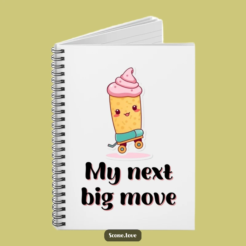 Funny Roller Skate Scone Notebook - Baker's Trick Journal, Ideal Funny Gift