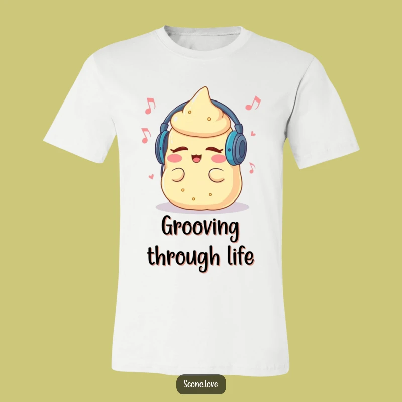 Funny Groovy Scone T-Shirt: Feel the Music - An Awesome Funny Gift