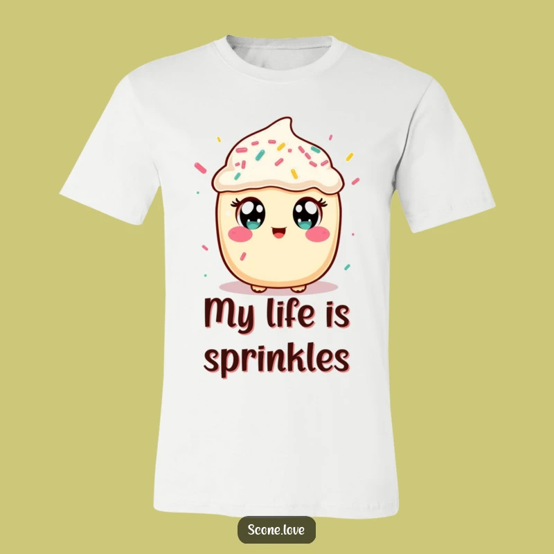 Funny Scone Sprinkle Catch T-Shirt: Kawaii Baker's Delight Funny Gift Tee